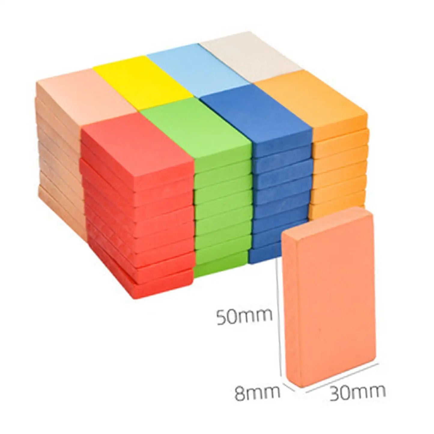 Colorful Wooden Building Blocks Educational Games Tile Toy for Kids Adults Birthday Gift for Boys Girls
