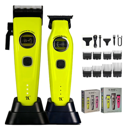 BRDCLIP 609 10000RPM Grey Professional Hair Clipper 7500RPM External Rotor Brushless Motor DLC Blade Hair Trimmer Barber Shaver