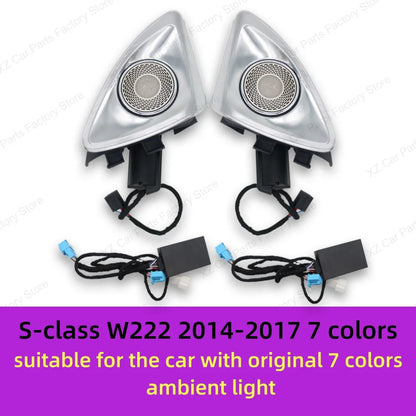 For Mercedes-benz 4d Rotating Tweeter C Glc E S-class W213 W205 W222 W223 X253 Rgb Led Luminous Car Speaker Horn Refit