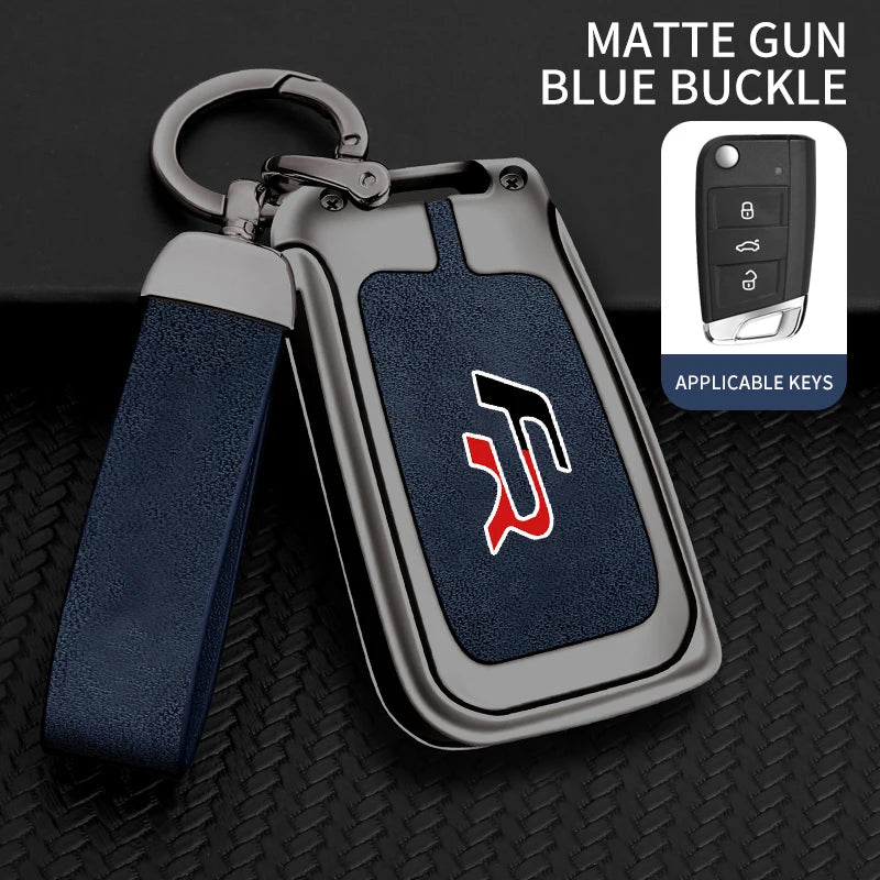 Suitable for Seat Ateca Leon FR 2 Ibiza zinc alloy car key cover high-end genuine leather car key case buckle auto accessories
