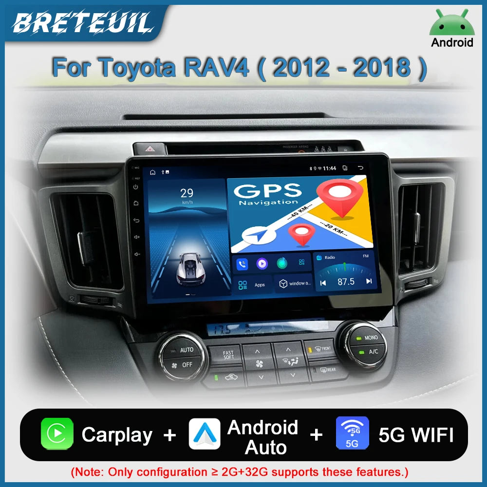 For Toyota RAV4 Rav 4 XA40 2012 - 2018 Car Radio Android Multimidia Player Navigation GPS Carplay Auto Stereo Intelligent System