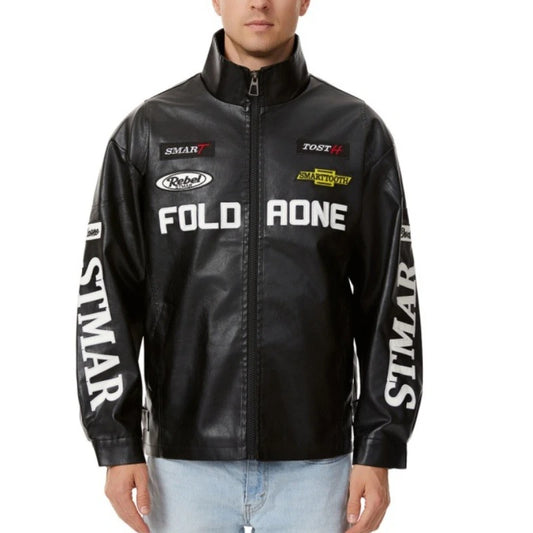New Men's PU Leather Motorcycle Jacket Korean Version Slim Leather Jackets Men Autumn Winter Fashion Windproof Waterproof Coats