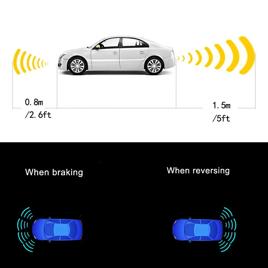 Car Parking Sensor Kit Universal 8 Sensors Buzzer Reverse Backup Radar Sound Alert Indicator Probe System Auto Parking Sensor