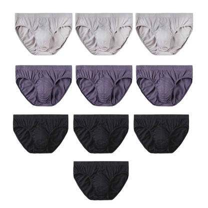 10Pcs/Lot Men's Plus Size 100% Cotton Briefs Loose Breathable Comfortable Mid-Rise Underwear XL-5XL Lingerie Underpants