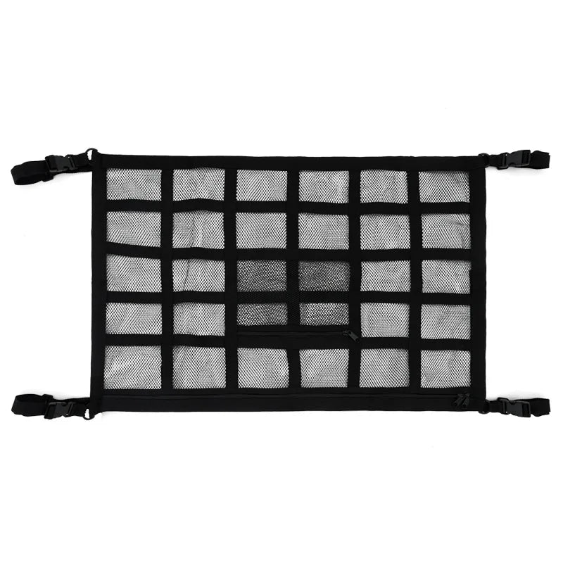 Car Ceiling Cargo Net Strong Load-Bearing Mesh Car Roof Storage Organizer Car Ceiling Net Storage For SUV Long Trip Camping