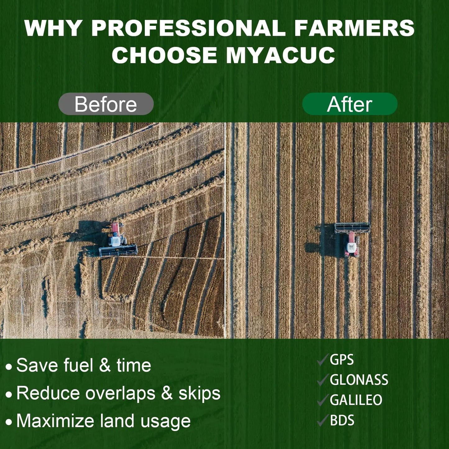GPS Navigator for Tractor for Precision Farming, GNSS Agricultural Navigator ,for Spraying, Ploughing and Sowing