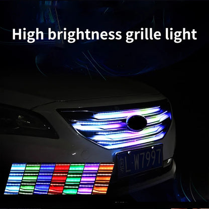 Car decoration with mesh flow lights, scanning through breathing lights, flow lights, turn signals, LED daytime running marquee