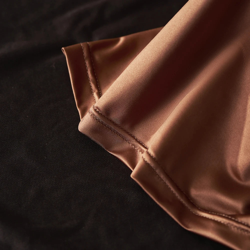 3PCS/Pack Luxury Satin-like Alo Underpants Breathable 10A Antibacterial Silk Mesh Crotch Boxers High Elastic Waistband Underwear