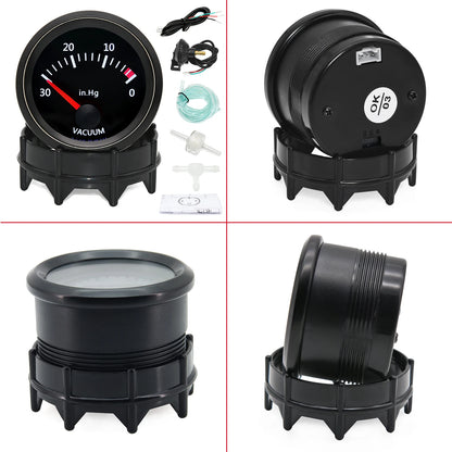 2'' 52mm Racing Car Indicator Water Temp Gauge Oil Temp Meter Voltmeter Oil Press Vacuum Boost Air Fuel Ratio EGT Instrument