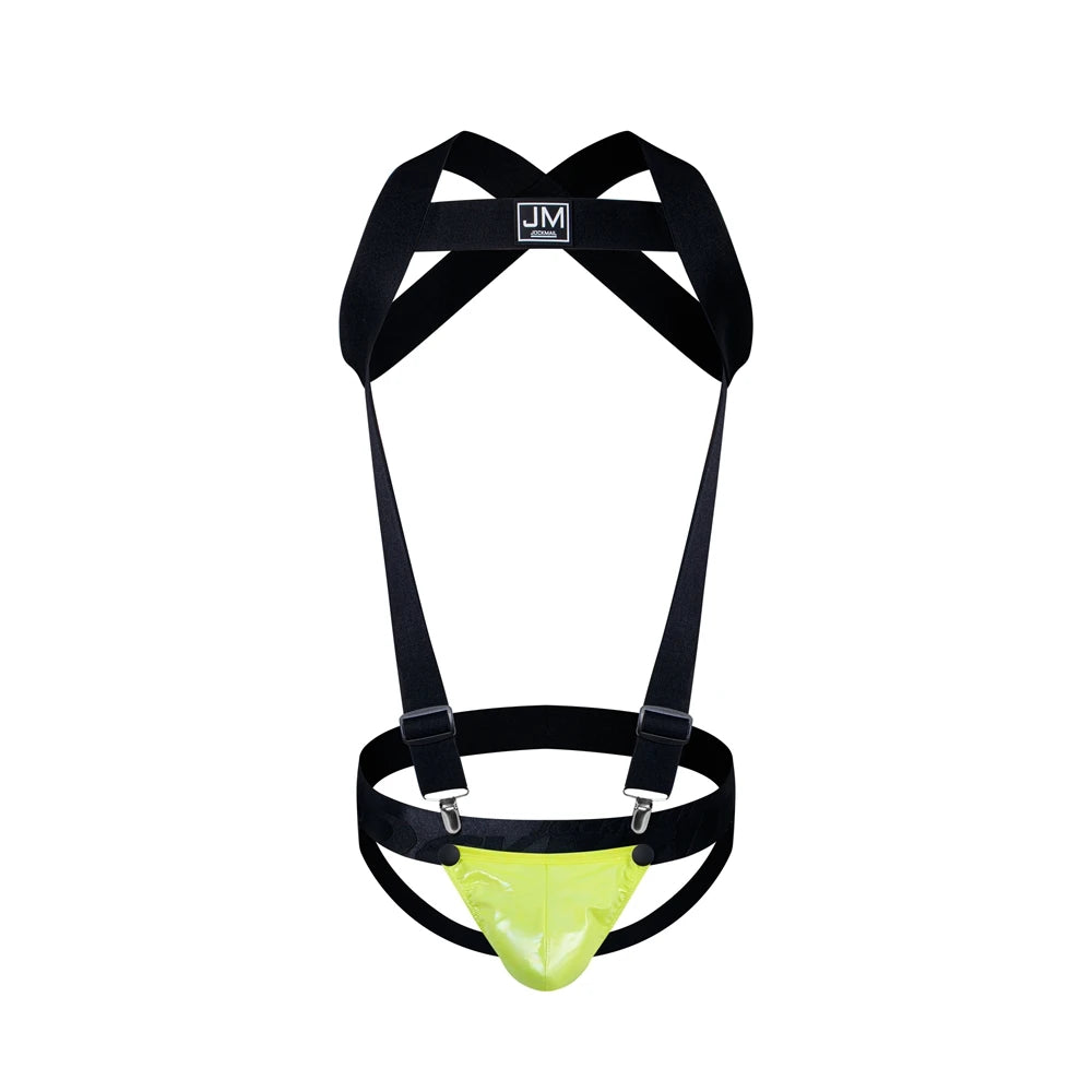Detachable Split-type Sets Men Bodysuit Suspender Jumpsuits Jock Strap Harness Gay Underwear Jockstrap Removable Penis Pouch