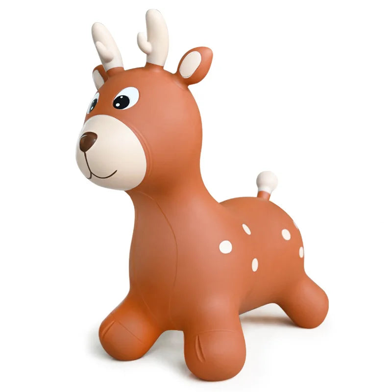 Animal Inflatable Bouncy Horse Hopper Soft Vaulting Horse Bouncer PVC Jumping Leech Ride on Baby Play Toys Balance Training