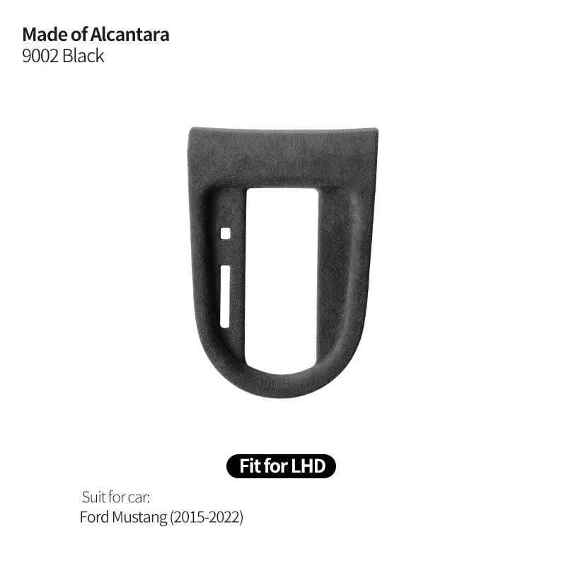 Made of Alcantara For Mustang Car Center Console Gear Shift Panel Trim Sticker and Gear Shift Boot Cover Interior Accessories