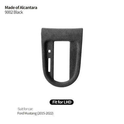 Made of Alcantara For Mustang Car Center Console Gear Shift Panel Trim Sticker and Gear Shift Boot Cover Interior Accessories