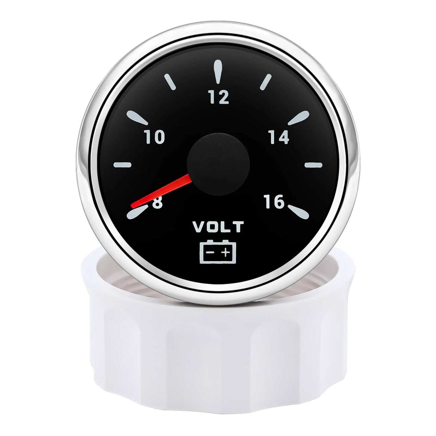 Universal 52mm volt meter Marine Auto Voltmeter 8-16V Waterproof Gauge For Motorcycle Car Boat Automobile With 7 Color Backlight
