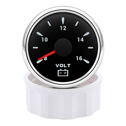 Universal 52mm volt meter Marine Auto Voltmeter 8-16V Waterproof Gauge For Motorcycle Car Boat Automobile With 7 Color Backlight