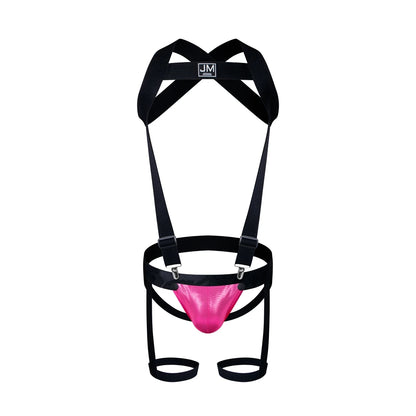 Detachable Split-type Sets Mens Strap Harness Bodysuit Black Leather Men Sexy G String Thong Jockstrap Leg Bondage Gay Underwear