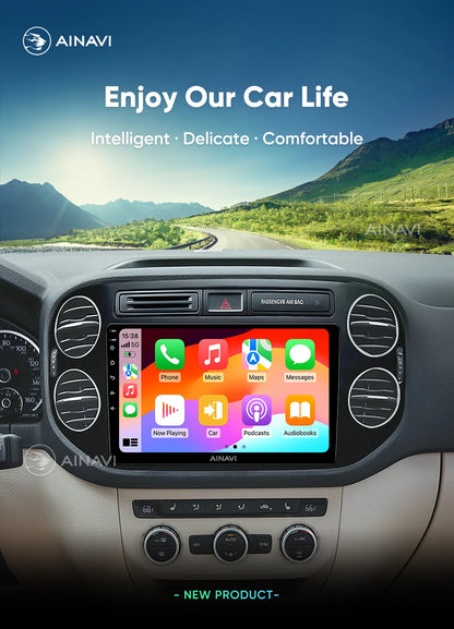 Ainavi Car Radio For Volkswagen VW Tiguan 2006 2010 2016 Golf Plus Wireless Carplay Android Auto Car Stereo Multimedia Player