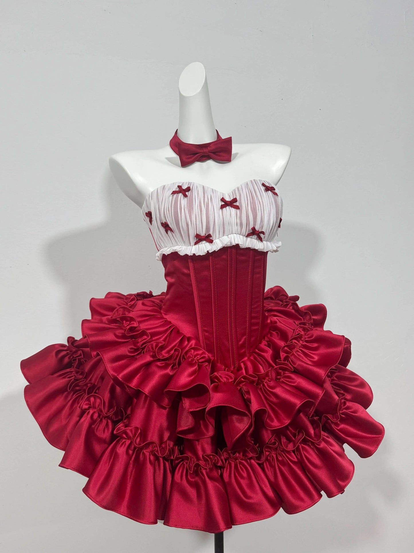 Red Tube Birthday Ready-to-wear Dresses High-end Princess Dress Temperament Celebrity Short Skirt Young Girl Boutique Costume