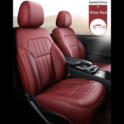 For Volkswagen VW Golf 6 GTI 2009 2010 2011 2012 Nappa Leather Custom Car Seat Covers for 2 Front Seats Protector Accessories