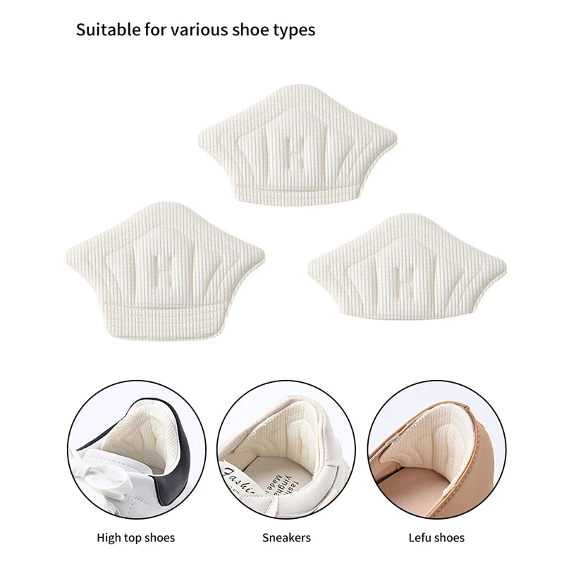 QR 6pairs/12pcs Insoles Patch Heel Pads for Sport Shoes Back Sticker Adjustable Size Antiwear Feet Pad Cushion Insert Insole