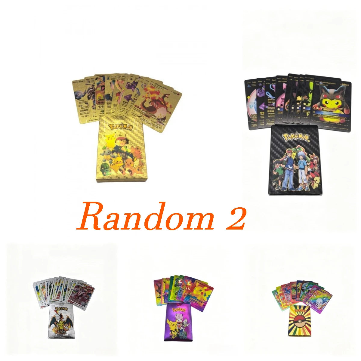 Baokemeng Hot Pokemon Board Game Card Gold Foil Card Silver Foil Black Foil Collection Card Cross Pokemon Cards