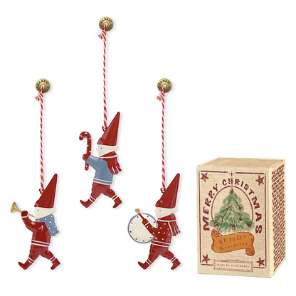 Aizulhomey Metal Christmas ornaments double-sided hand painted iron pendant christmas tree decoration gifts arts handicraft
