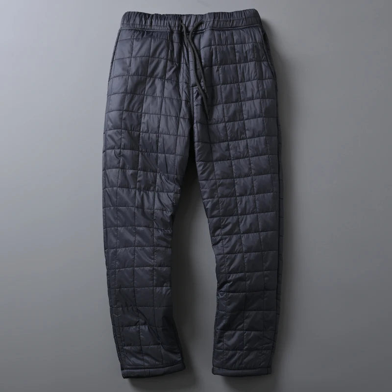 Men's Winter Thiened Warm Cotton Pants Windproof Fce Lined Straight Leg Casual Trousers Trendy Busin Casual Long Pants