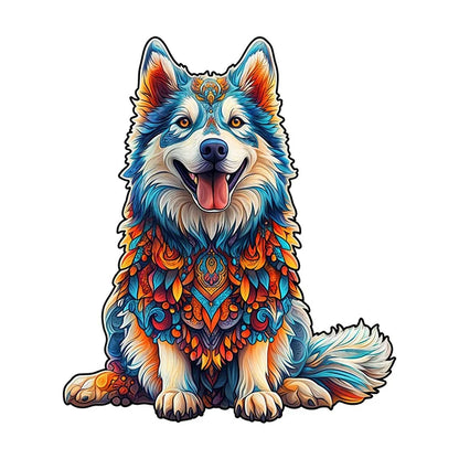 Jigsaw Puzzle Mysterious Animal Puzzles Dog Puzzles Gift for Adult Kids Educational Fabulous Gift Interactive Games Wooden Toys