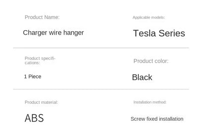 Suitable for Tesla Model3model Y Charging Pile Bracket Charging Hanger Wall Charging Cable Hanger Charging Gun Accessories