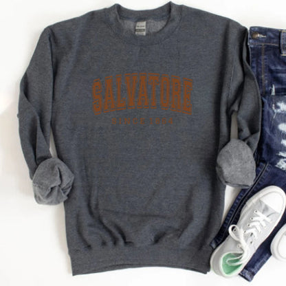 2025 Salvatore Since 1864 Sweatshirt Mystic Falls Hoodie Vampire Diaries Jumper TVD Damon Stefan Crewneck Sweatshirt Fans Top