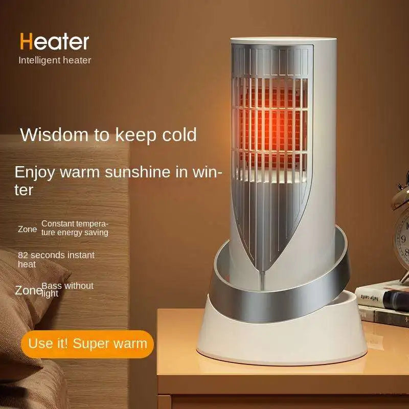 Heater with Fan Portable Desktop Electric Mini Room Fan Heater with PTC, Dormitory Desktop Energy Saving Fan Heater