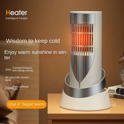 Heater with Fan Portable Desktop Electric Mini Room Fan Heater with PTC, Dormitory Desktop Energy Saving Fan Heater