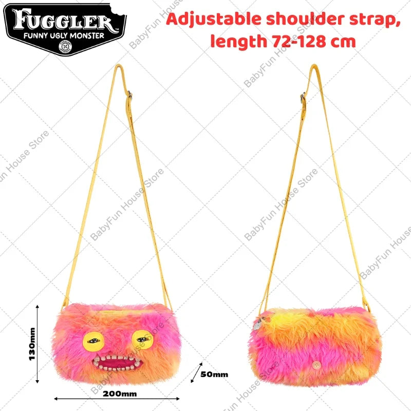 Original Fuggler Funny Ugly Teeth Monster Plush Toys Shoulder Bag Wide Eyed Weirdo Sphynx Cat Sir Belch Peluche Dolls Crossbags