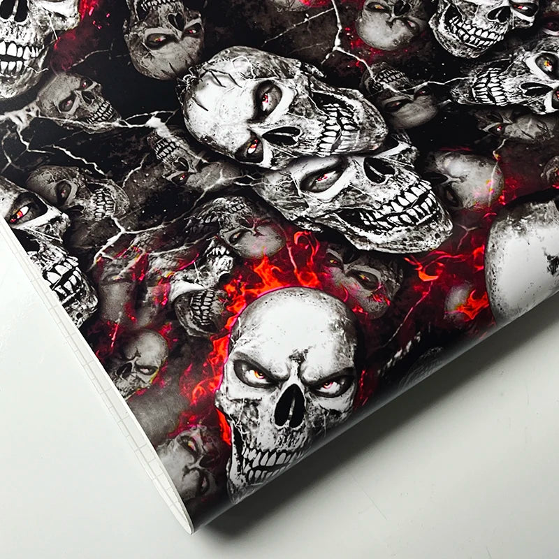 Skull Sticker Bomb Graffiti PVC Vinyl Wrap Film With Air Release Self Adhesive DIY Car Motorcycle  Furniture Decoration Sticker