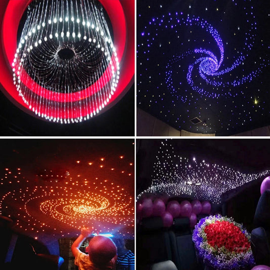 Car Starry Sky Light Auto Home Fiber Optic Lights Atmosphere Lamp Music Control Ceiling Lights RGB 12W 8 Colors Car Styling DIY
