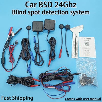 Car BSD 77Ghz 24GHz Millimeter Wave Radar Blind Spot Detection System Change Lane Safer BSM Blind Spot Monitoring Assist Driving