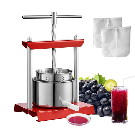 2L 3L 6L Manual Fruit Press Stainless Steel Household Manual Squeezer Cider Vegetables Juice Extractor for Home Kitchen