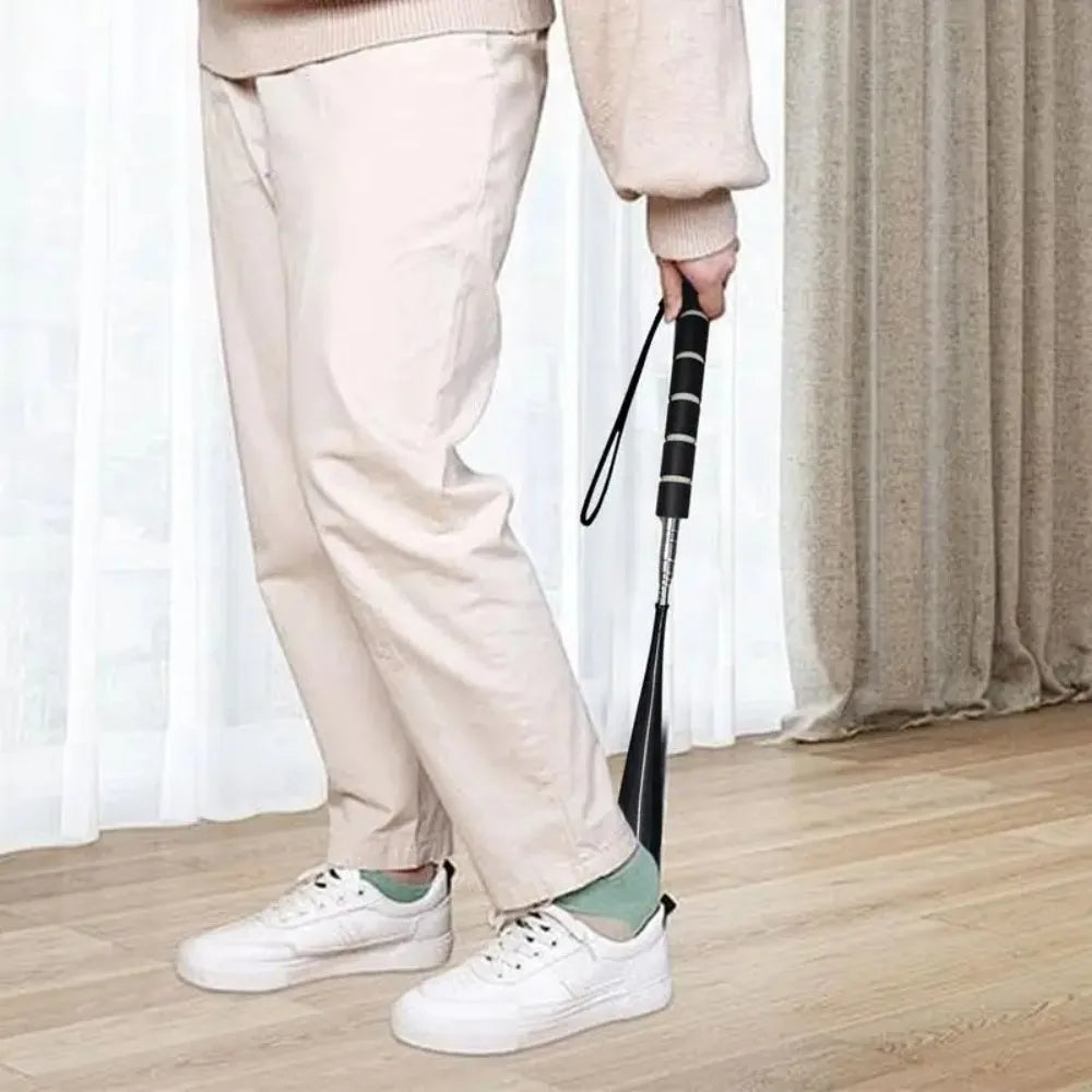 New Stretchable Long Shoe Horns 30cm-71cm Metal Shoehorn Pregnant Woman Elderly Shoe Spoon Household Shoe Spatula 1Pc