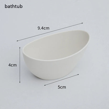 1:6 1:12 Dollhouse Miniature Wooden Bathroom Sink Cabinet Kitchen Wash Basin Drawer Furniture Model Decor Toys Accessory