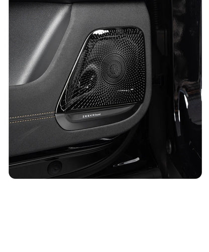 Car audio cover For ZEEKR 7X Door Horn Cover Audio Protective Cover Metal Car Interior Trim Accessories