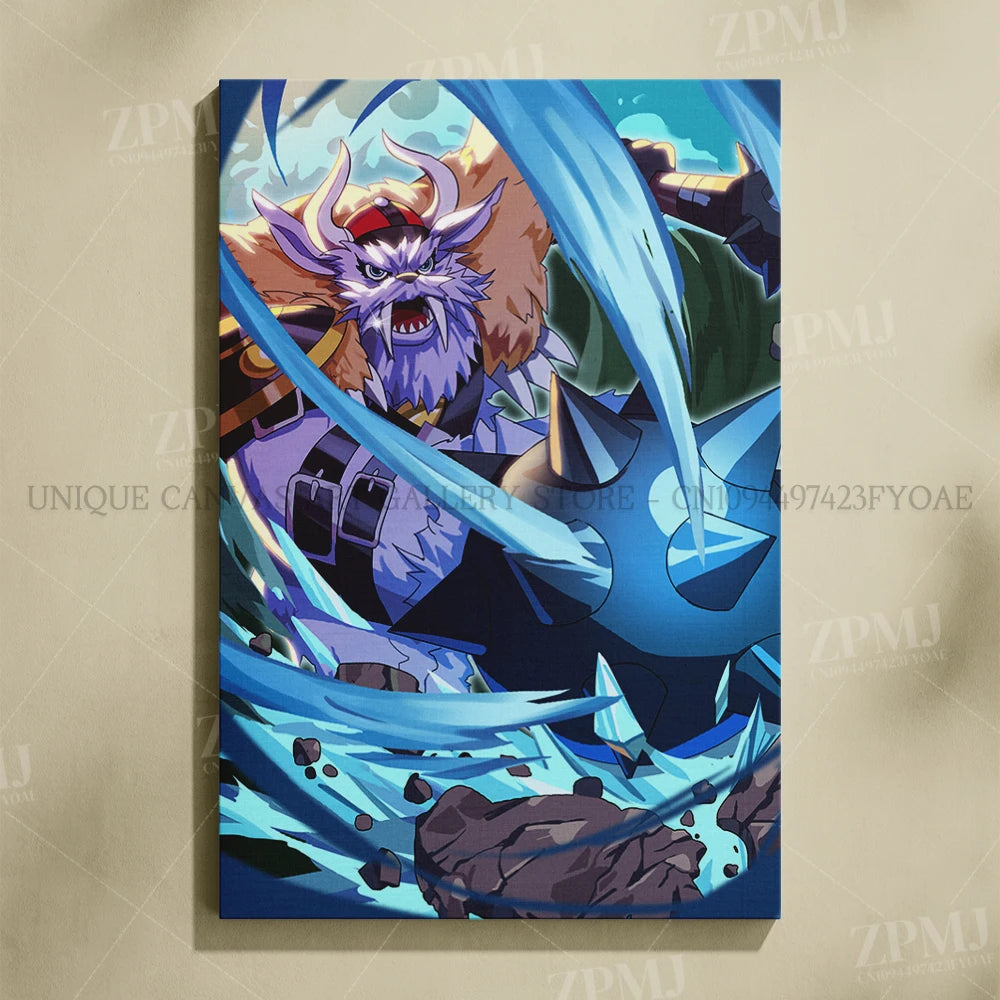 Japanese Anime Canvas Wall Art Digimon Digital Monsters Home Decorative HD Print Poster Painting Modern No Frame For Living Room