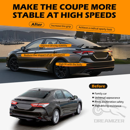 JDM TRD Style Highkick Trunk Spoiler Wing Tailgate Body Kit Accessories For 2018 19 2020 2021 2022 2023 Toyota Camry