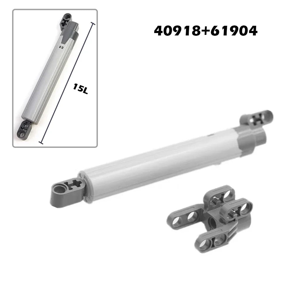MOC Bricks Technical Parts Pneumatic Pump Small V2 with Reinforced Cylinder Hose Air Power Bricks Compatible With 8800 Blocks