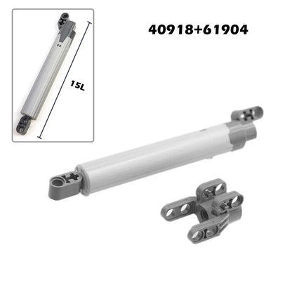 MOC Bricks Technical Parts Pneumatic Pump Small V2 with Reinforced Cylinder Hose Air Power Bricks Compatible With 8800 Blocks