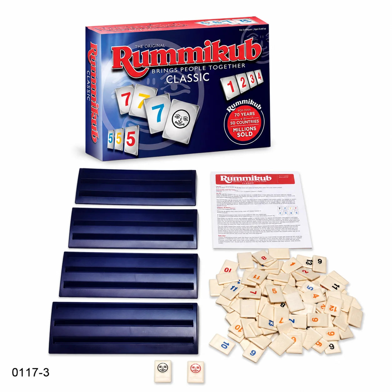 Number Tile Board Game, Classic Strategy Matching Game with Racks and Tiles for Family Game Night, English Version
