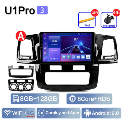 For Toyota Fortuner HILUX Revo Vigo 2007-2015 Multimedia Video Player Stereo GPS Android 16 2din Carplay Car Radio