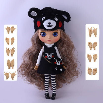 ICY DBS Blyth Doll 1/6 Joint 30cm tan Skin Matte Face Girl Set Doll BJD Toy Gift