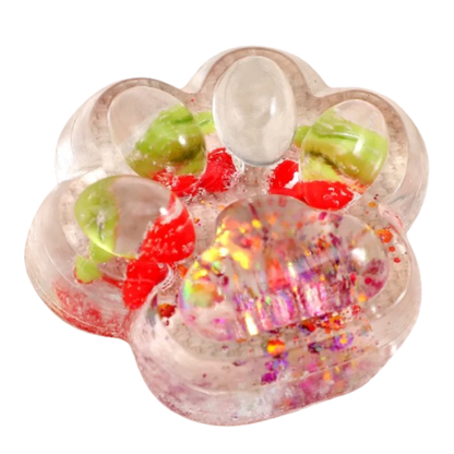 Fruit Cat Paw Squeeze Toy Kneading Soft Fruit Pinch Fidget Toy Handmade Cat Paw Slow Rebound Decompression Toy Children Gifts