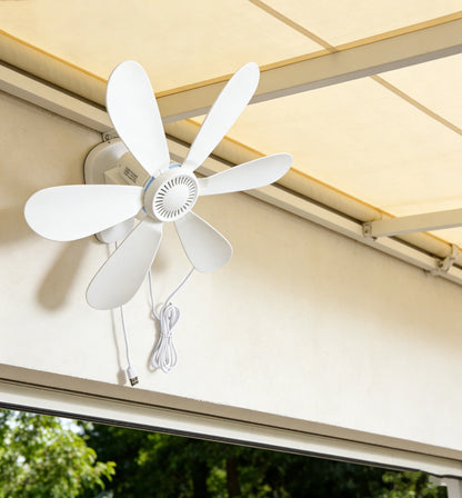 16.5-Inch Wall Mount Fan with Remote and Timer Small 5V USB Fan with Powerful 4 Speeds Quiet Corner Fans for Bedroom Kitchens