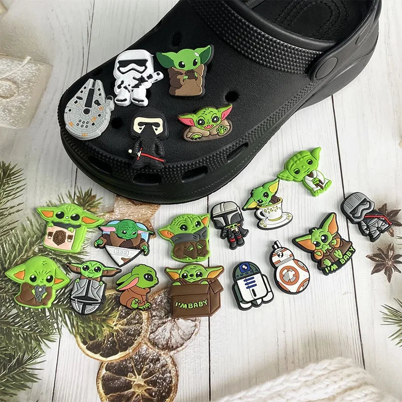 13-55Pcs Hot Toys Star Wars Shoe Charms For Slides Clog Sandals Shoes Decorations Accessories For Christmas Birthday Gifts